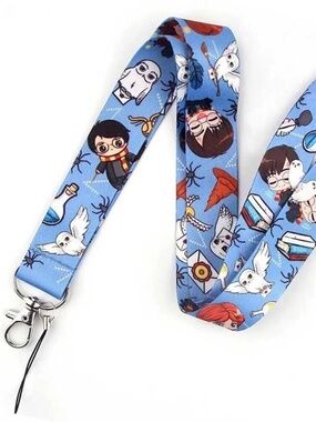 Harry Potter Kawaii Lanyard and Key/Wrist Fob Set - Blue